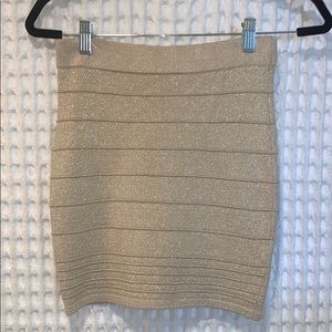 Metallic mini skirt